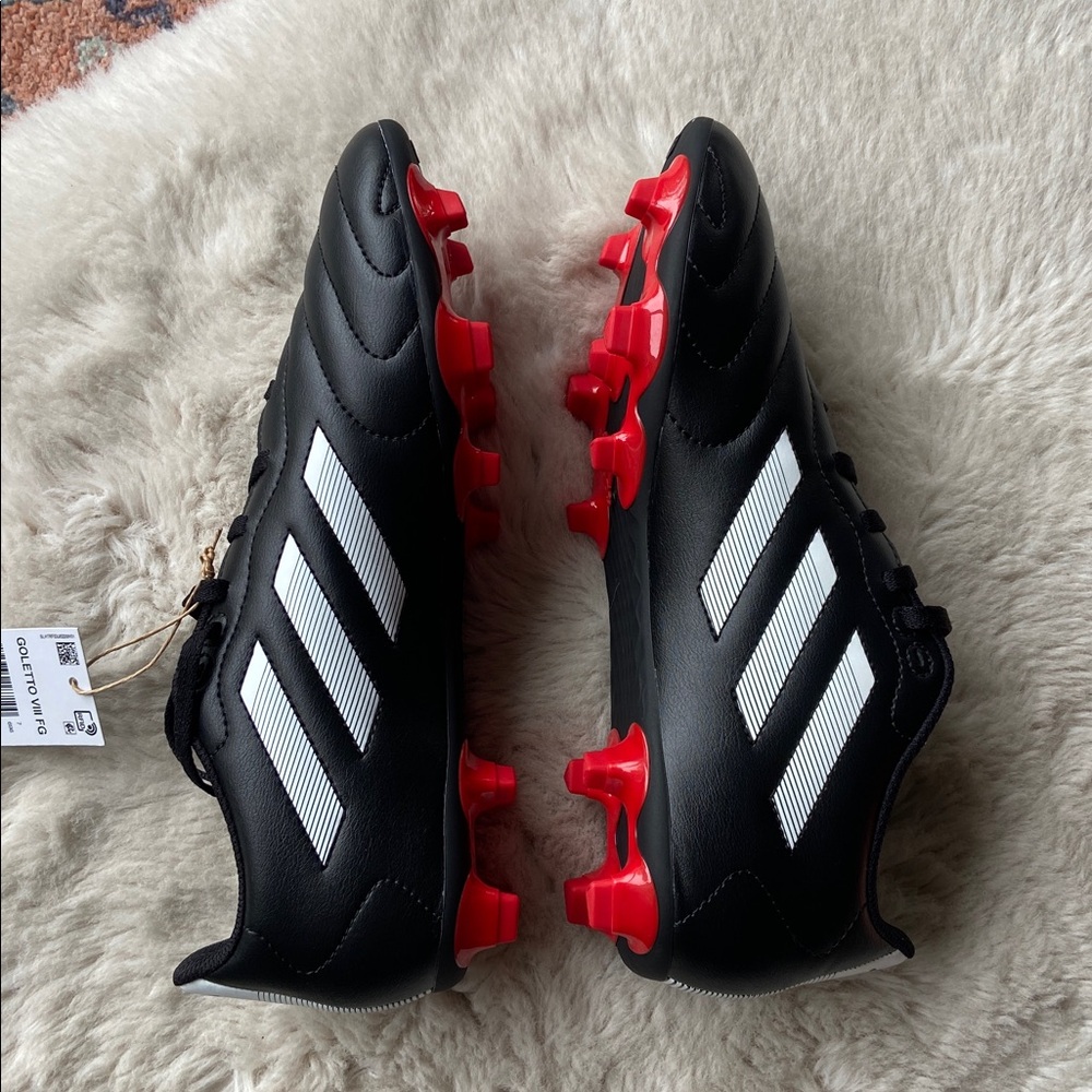 Adidas goletto VIII unisex soccer cleat shoe black white red women’s 8.5 men 7.5 - Picture 9 of 16